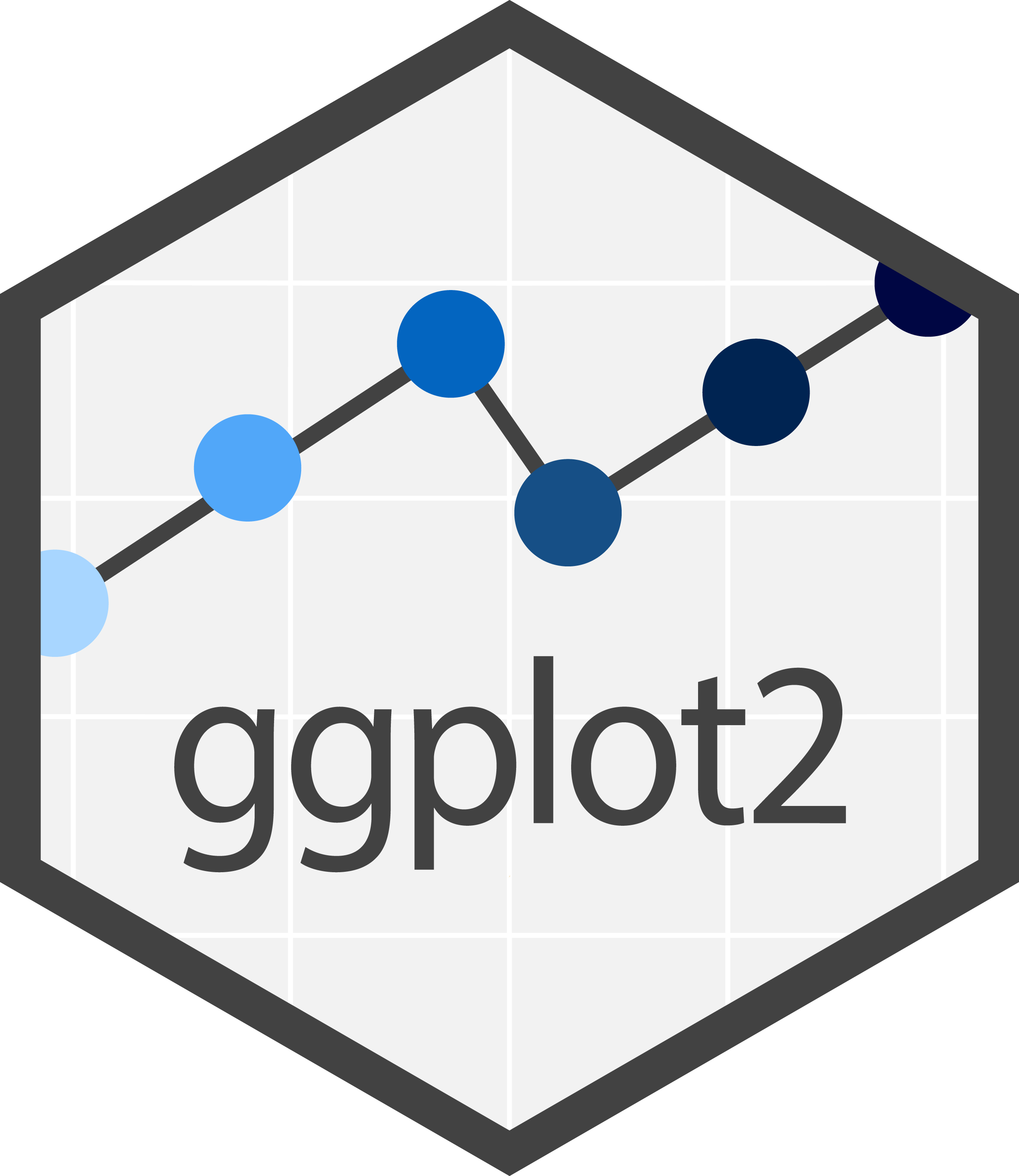 Hex logo for the ggplot2 R package