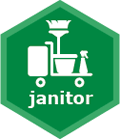 Hex logo for the janitor R package