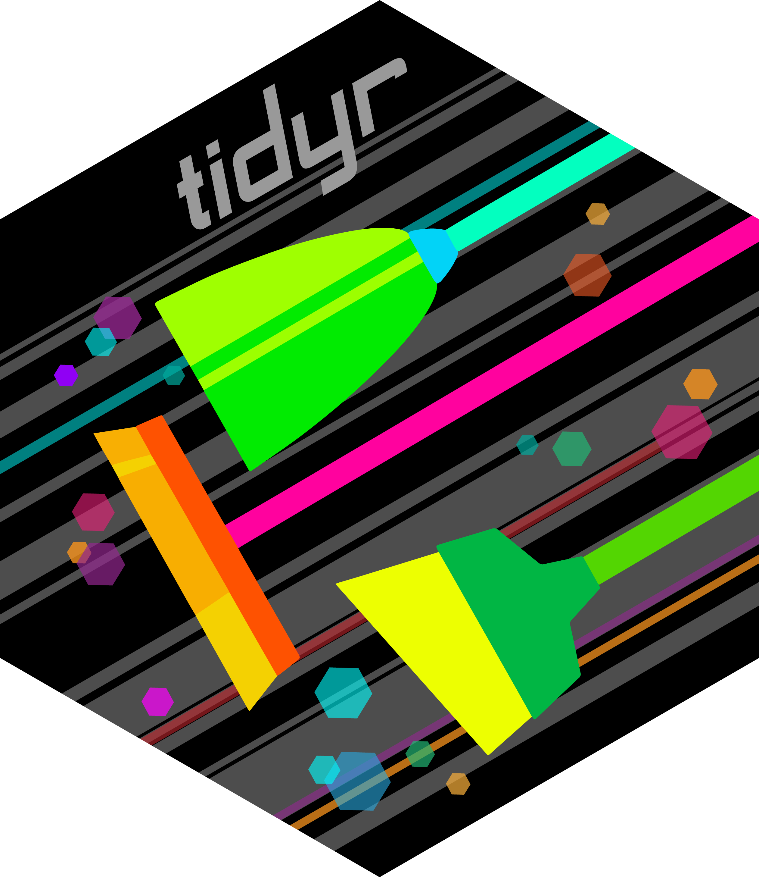Hex logo for the tidyr R package